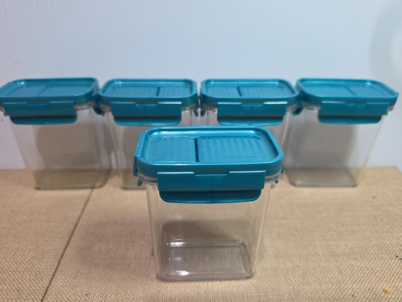 LocknLock Food Storage Container Rectangular Plastic HTE571 Set of 5 8.5oz .26QT