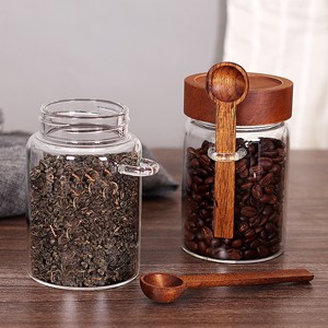 Loose Leaf Tea Storage Canister Set, 4 Pieces 16 OZ Glass Tea Containers with