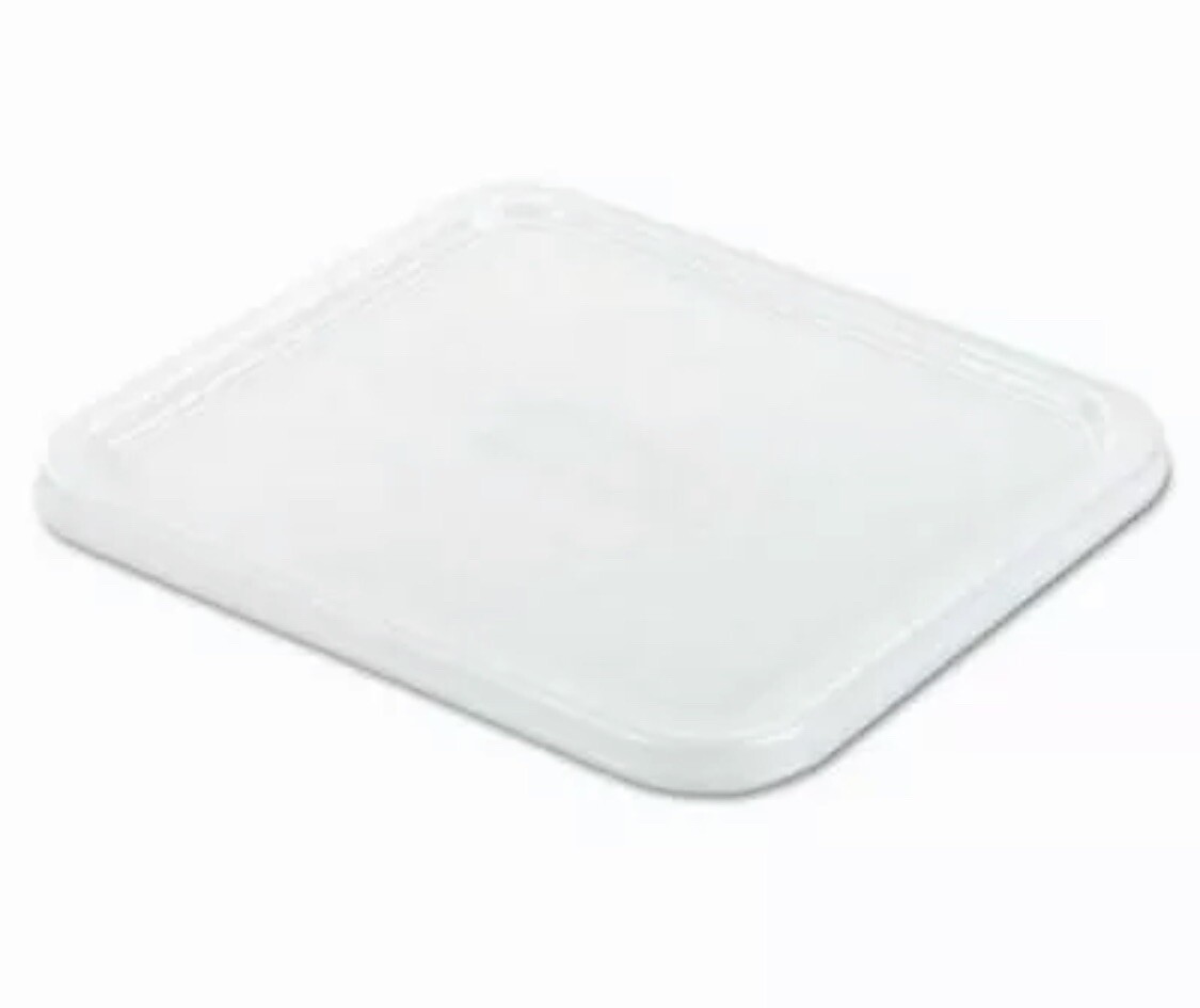 Rubbermaid 6509 Lid for Square Space Saving Containers, White (RCP 6509 WHI)