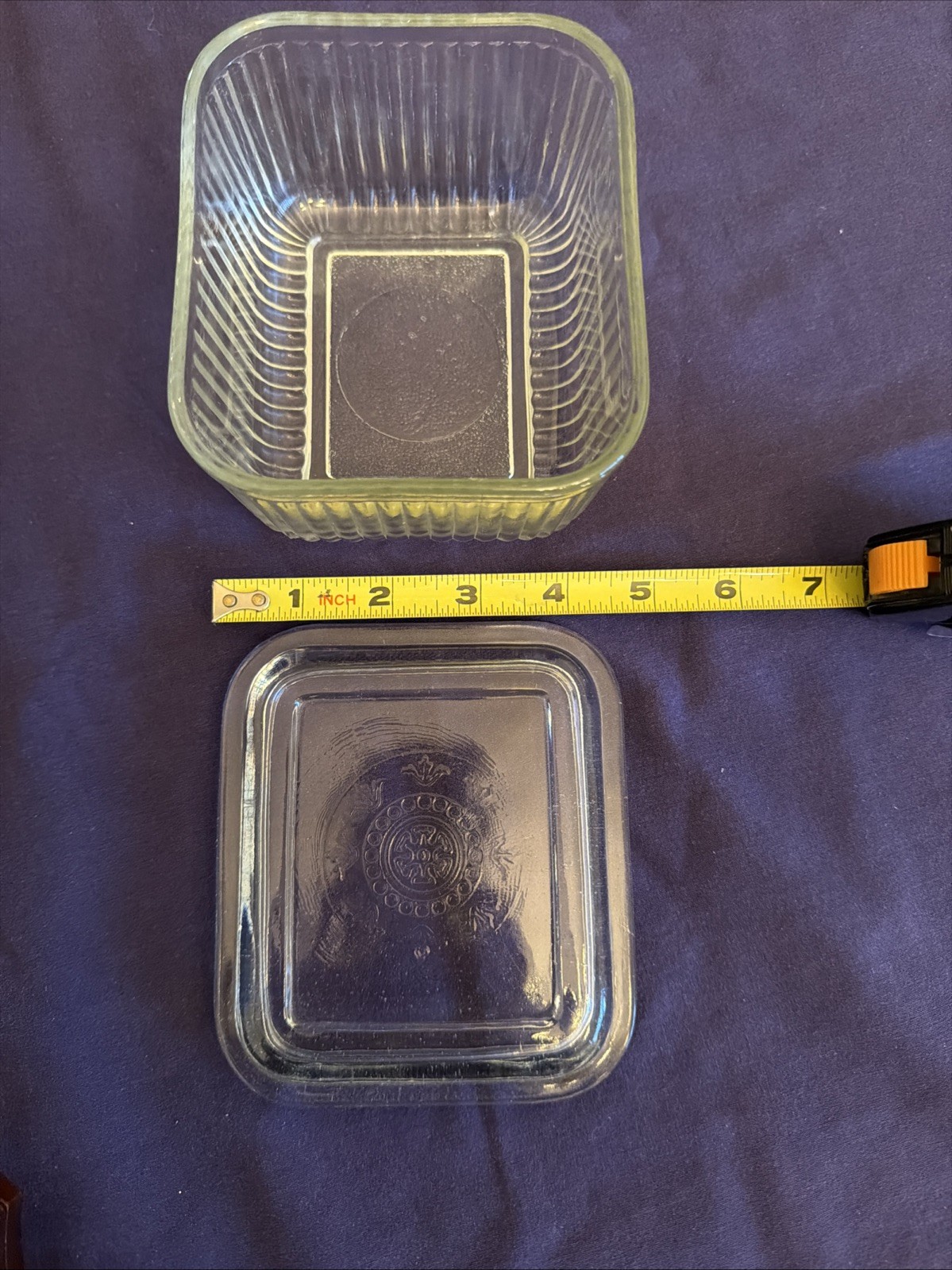Glass Food Storage Container -Vintage