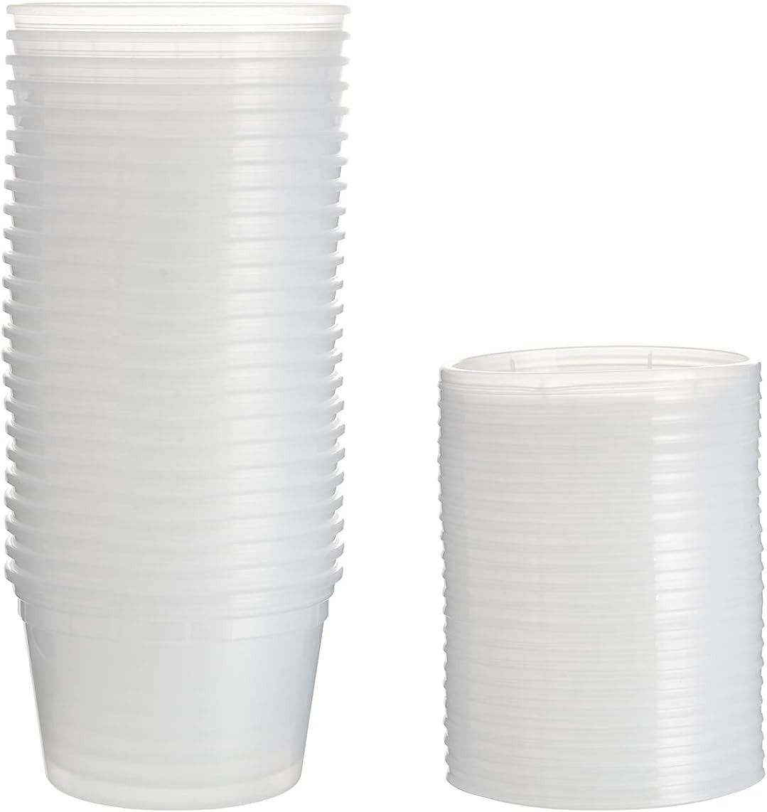Contenedores De Almacenamiento De Comida De Plastico 16 OZ Juego De 48 Con Tapa