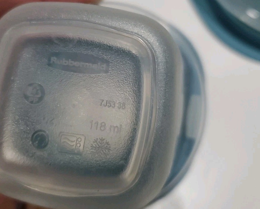 Rubbermaid Premier Steel Blue Window 5pc Lot Vtg 7J53 7J56 7J57 Flex Seal Lids