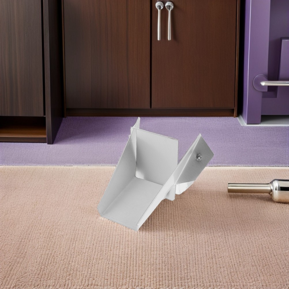 White Metal Grain Container Spout with Smooth Flow for Rice and Flour Bins