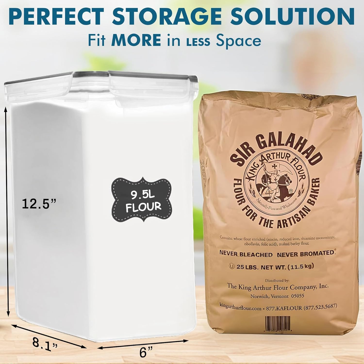 2 PC (9.5L | 321 Oz) Extra Large Bulk Food Storage Containers with Airtight Lids