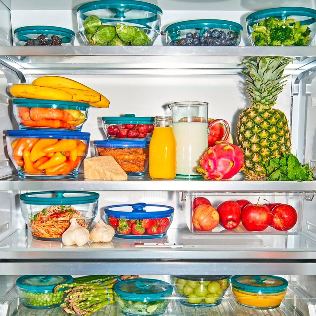8-Cup Glass Food Storage with Glass Lid, Round Deep Dish | Plastic-Free Meal