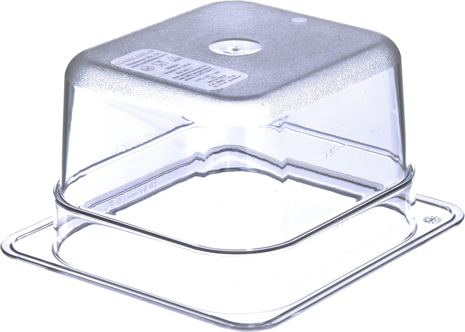 Plastic Food Pan 1/6 Size 4 Inch Deep Clear Polycarbonate Storage Container