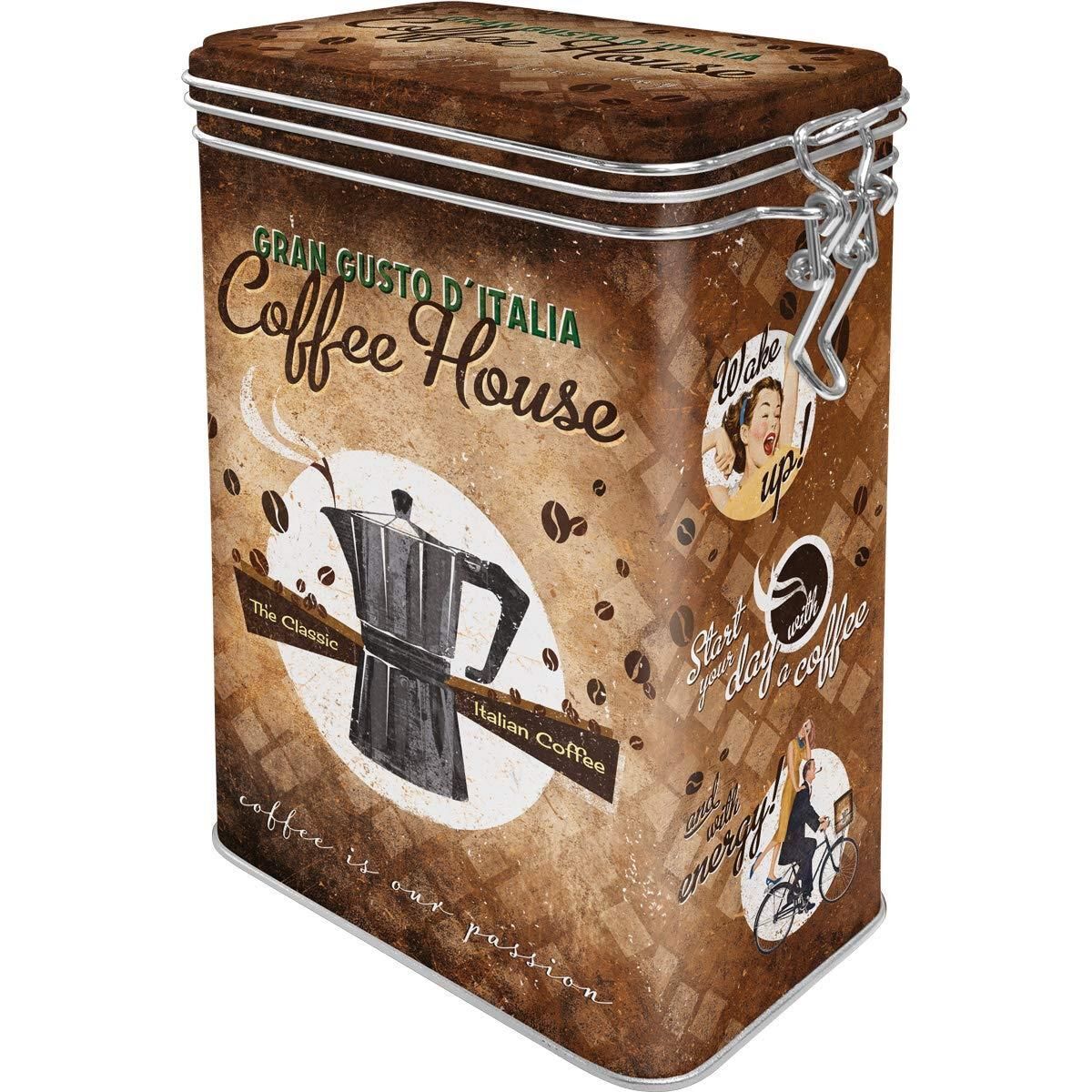 Nostalgic-Art – Metal Food Coffee Sugar Storage Tin Container Box – Coffee House