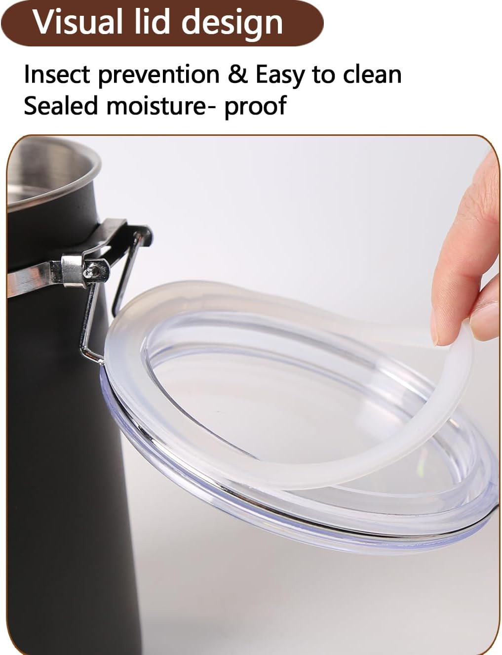 Stainless Steel Food Container with Clear Lids Airtight Storage Container Stacka