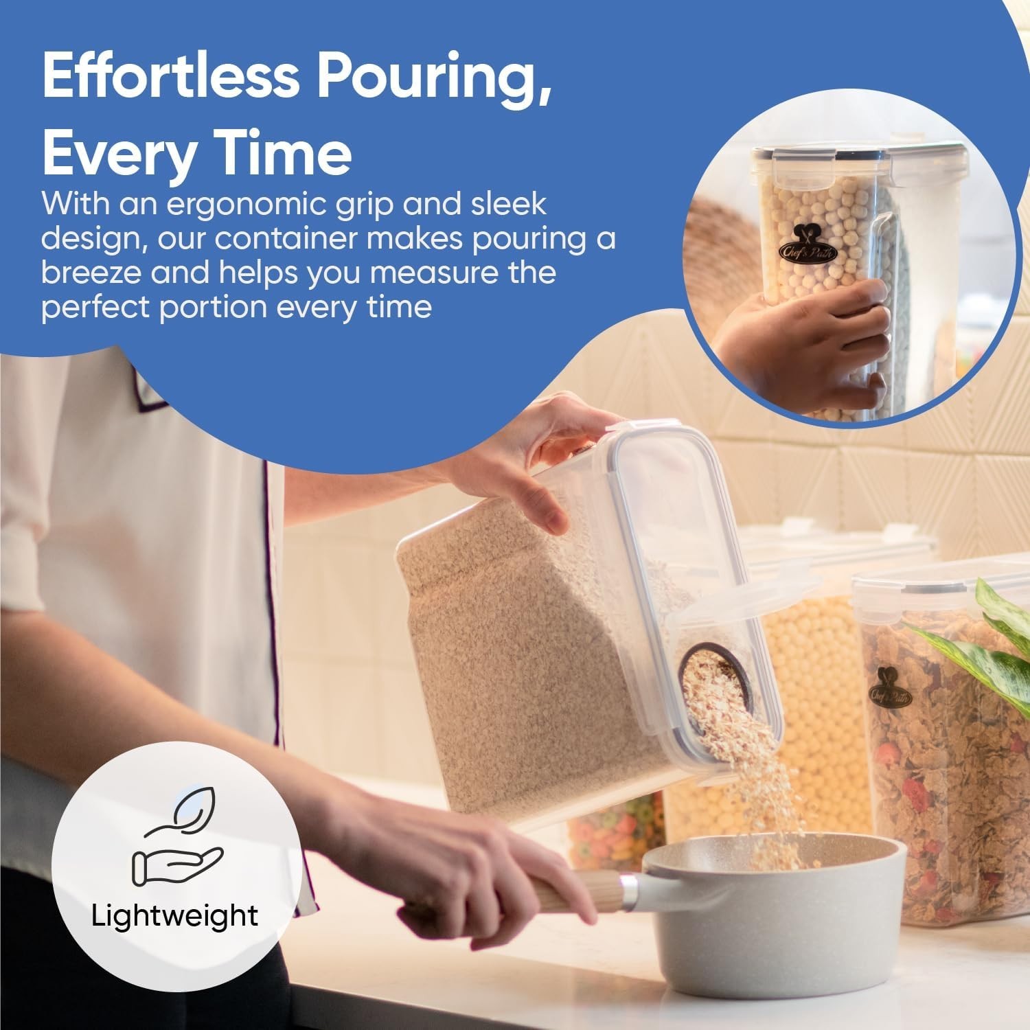 Complete Kitchen Organization Set: 2 Airtight Containers, 6.3L Each – BPA Free