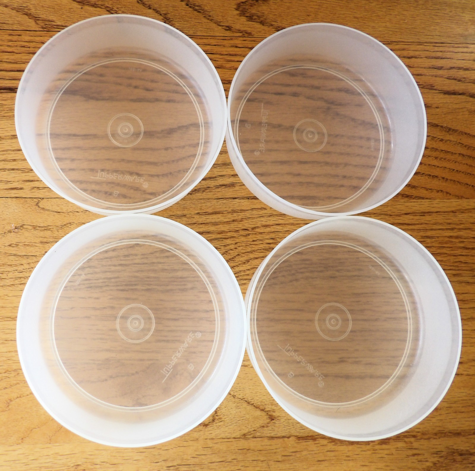 Tupperware Classic Sheer Big Wonders Set of 4, 2 cup Containers New with Seals