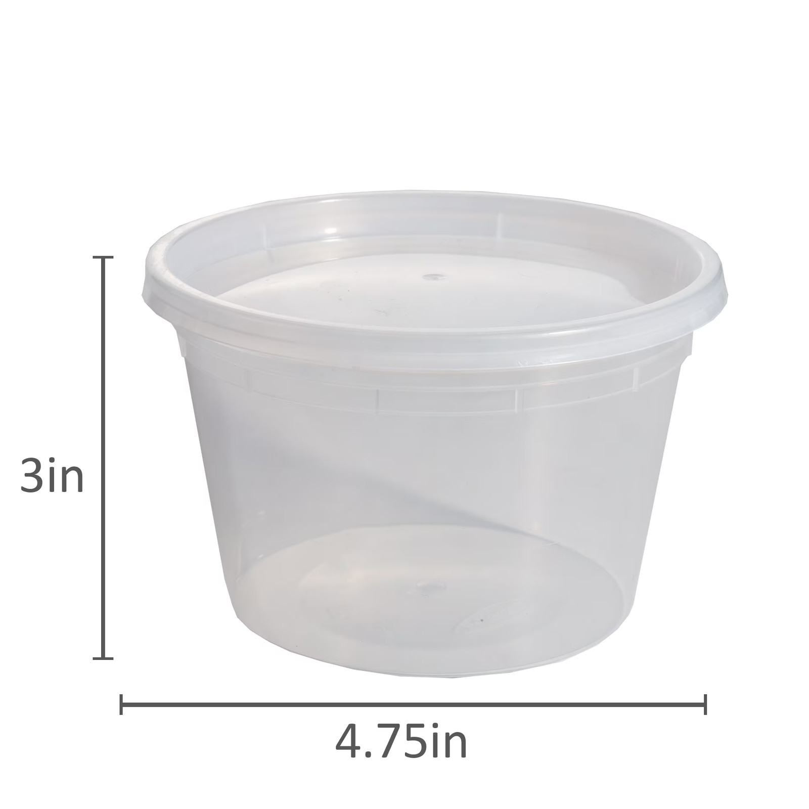 Plastic Deli Container Reusable Food Storage Meal Prep 20 Pieces 16oz.