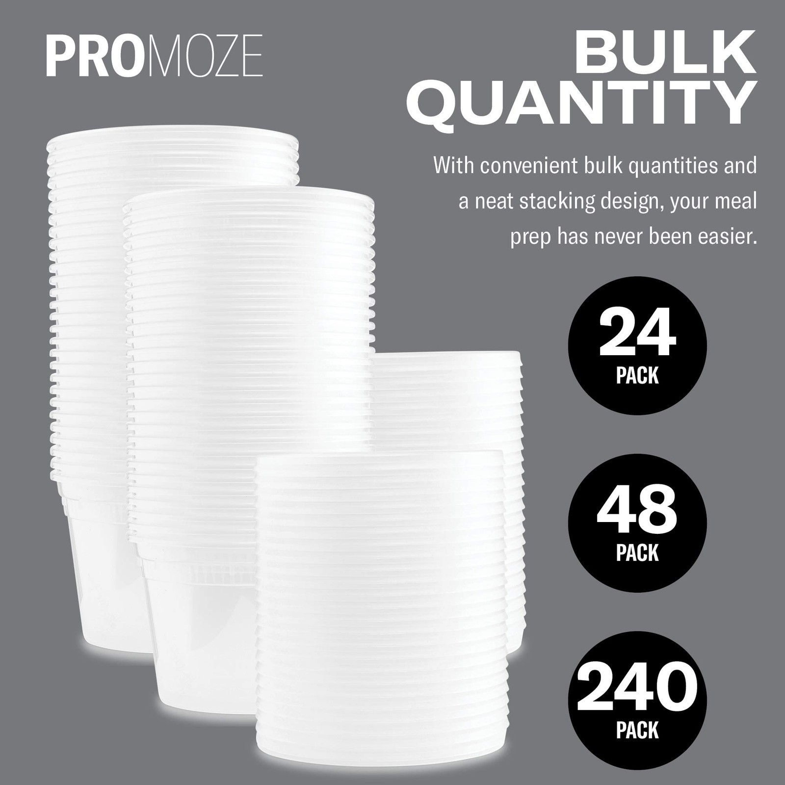 Plastic Deli Food Storage Containers With Leak-Proof Lids 48 Pack, 16 Oz | Mi…