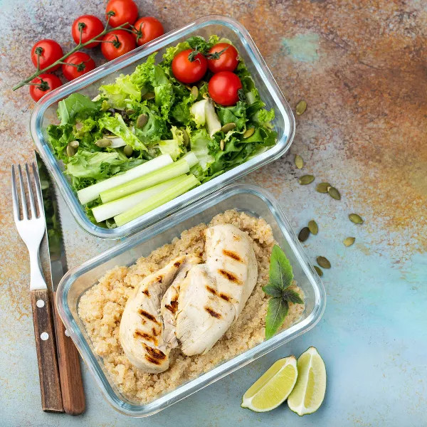 LEXIHOME LEXI HOME RECTANGULAR MEAL PREP CONTAINER WITH RED LID 51.25 – CLEAR