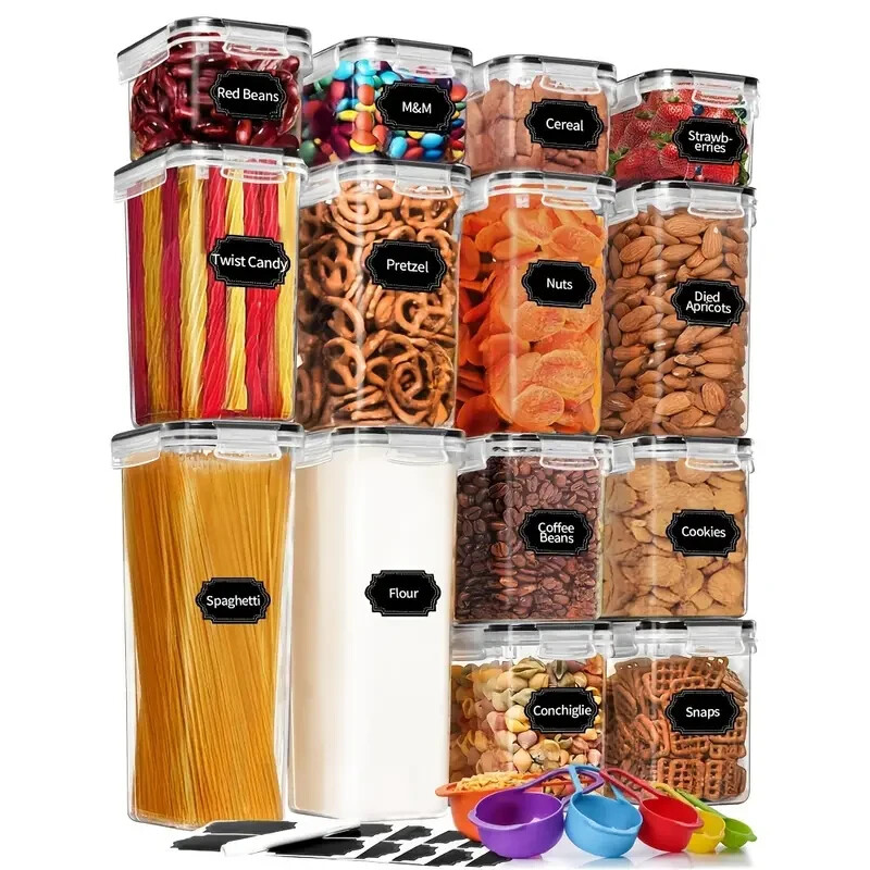 56 Piece Kitchen Food Container Set – Durable, Airtight, Leak-Proof BPA Free Set
