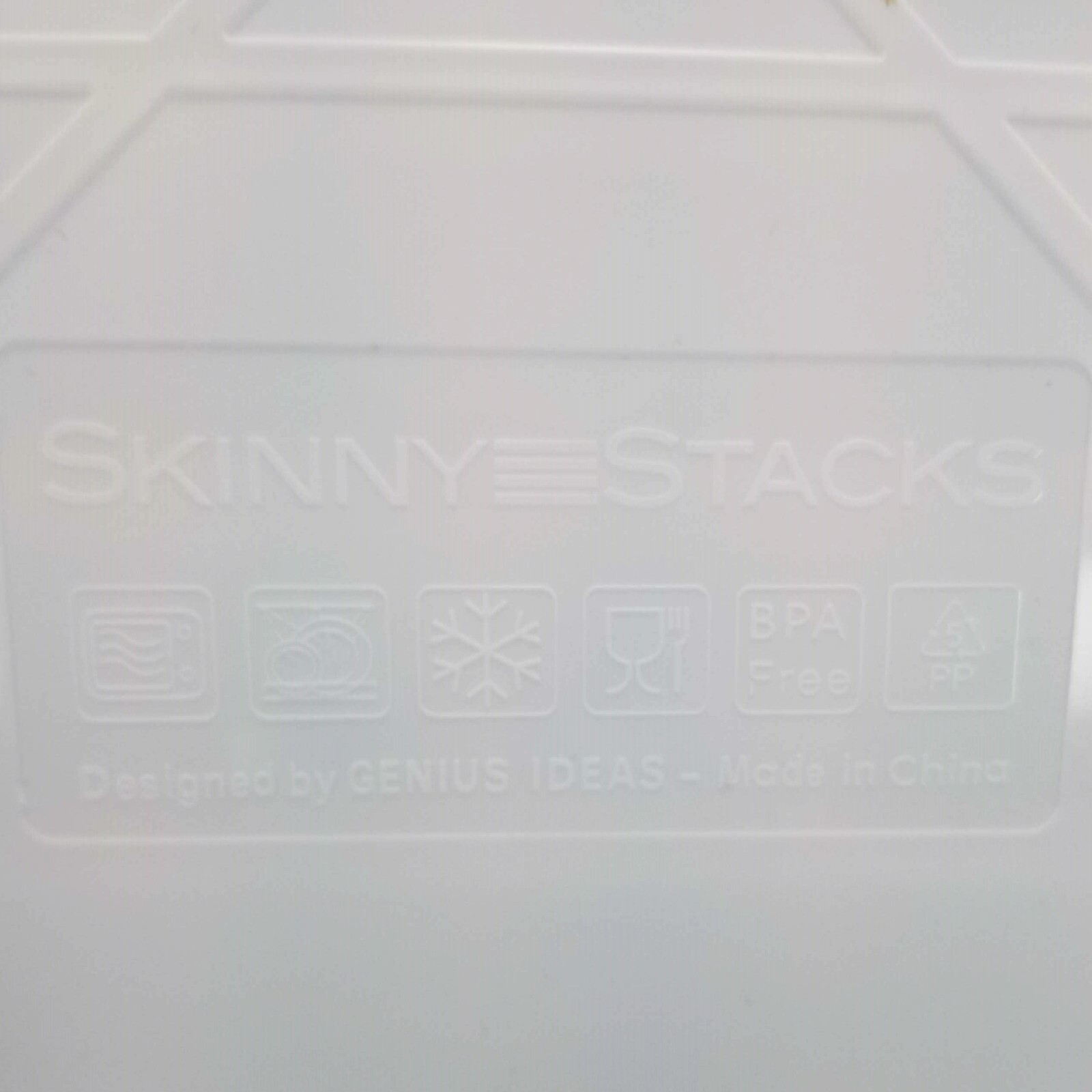 Total of 6 SKINNY STACKS Food Storage Trays Intersell BPA Free 2 New, 4 Preowned