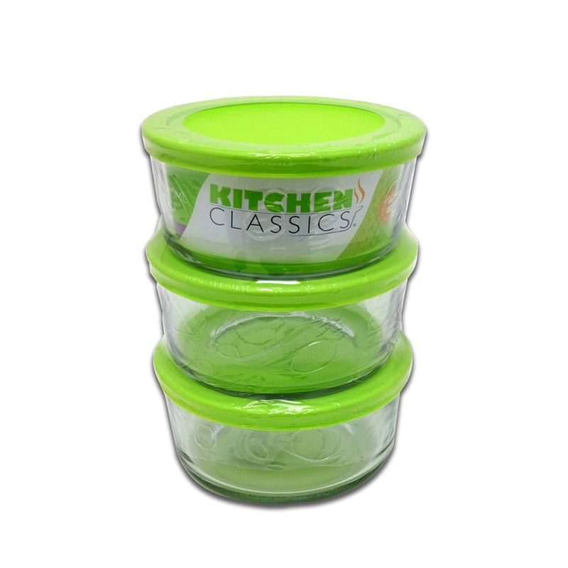 Kitchen Classics 195-10825LIB Food Storage Container Set 32 oz. (Pack of 3)