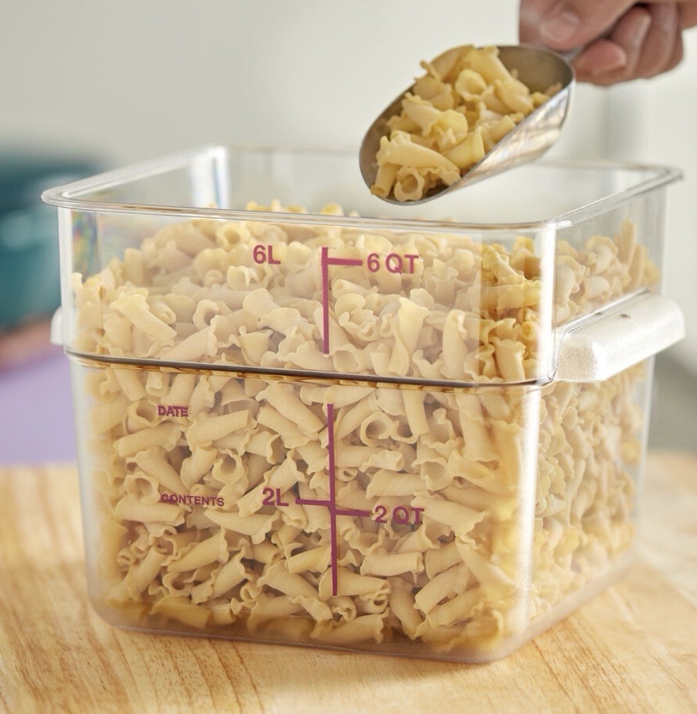 VIGOR USA 6Qt Clear Square Polycarbonate Food Storage Container Lot Of 5 W/Lids