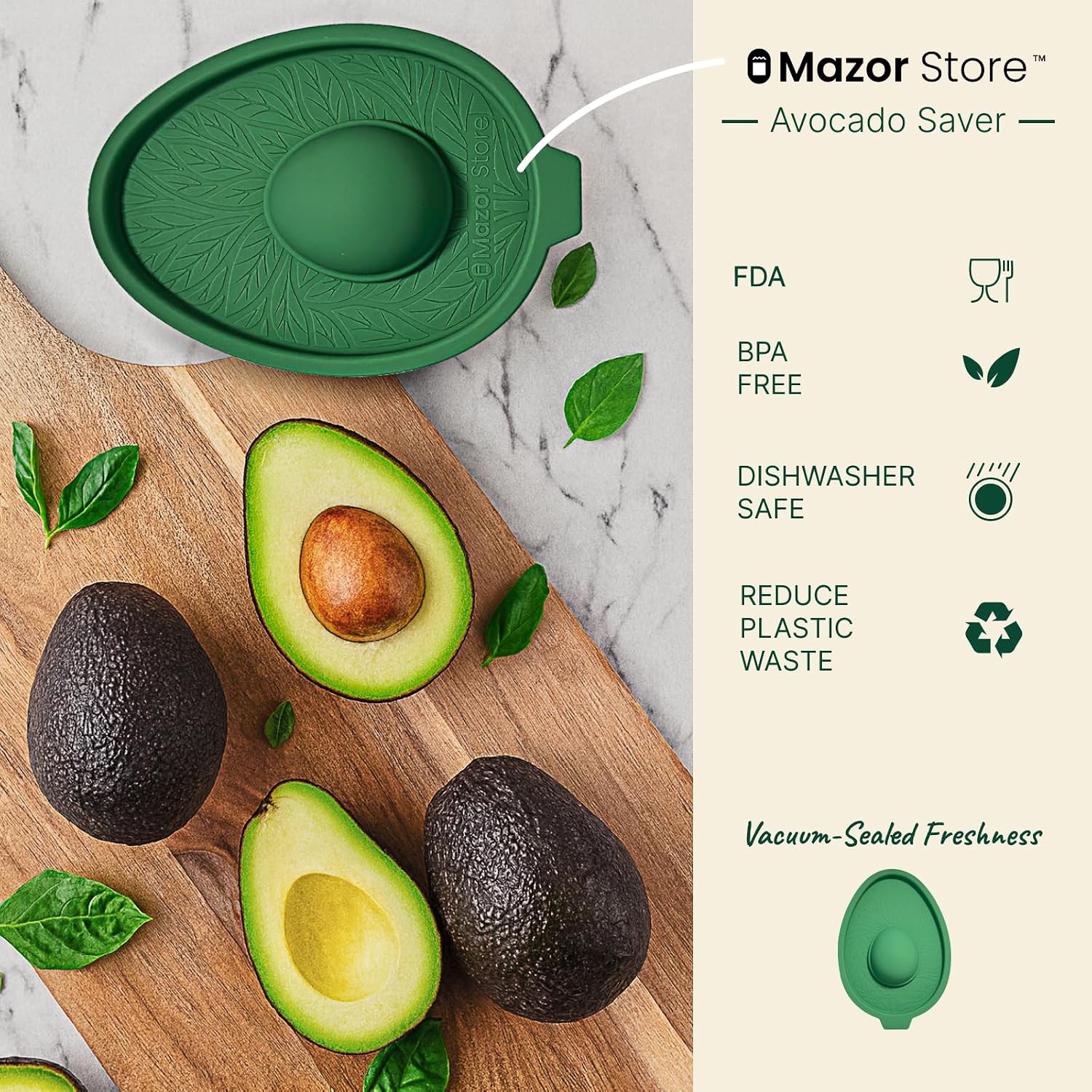 Collapsible Avocado Keeper with Lid Reusable Food Storage Container Avocado
