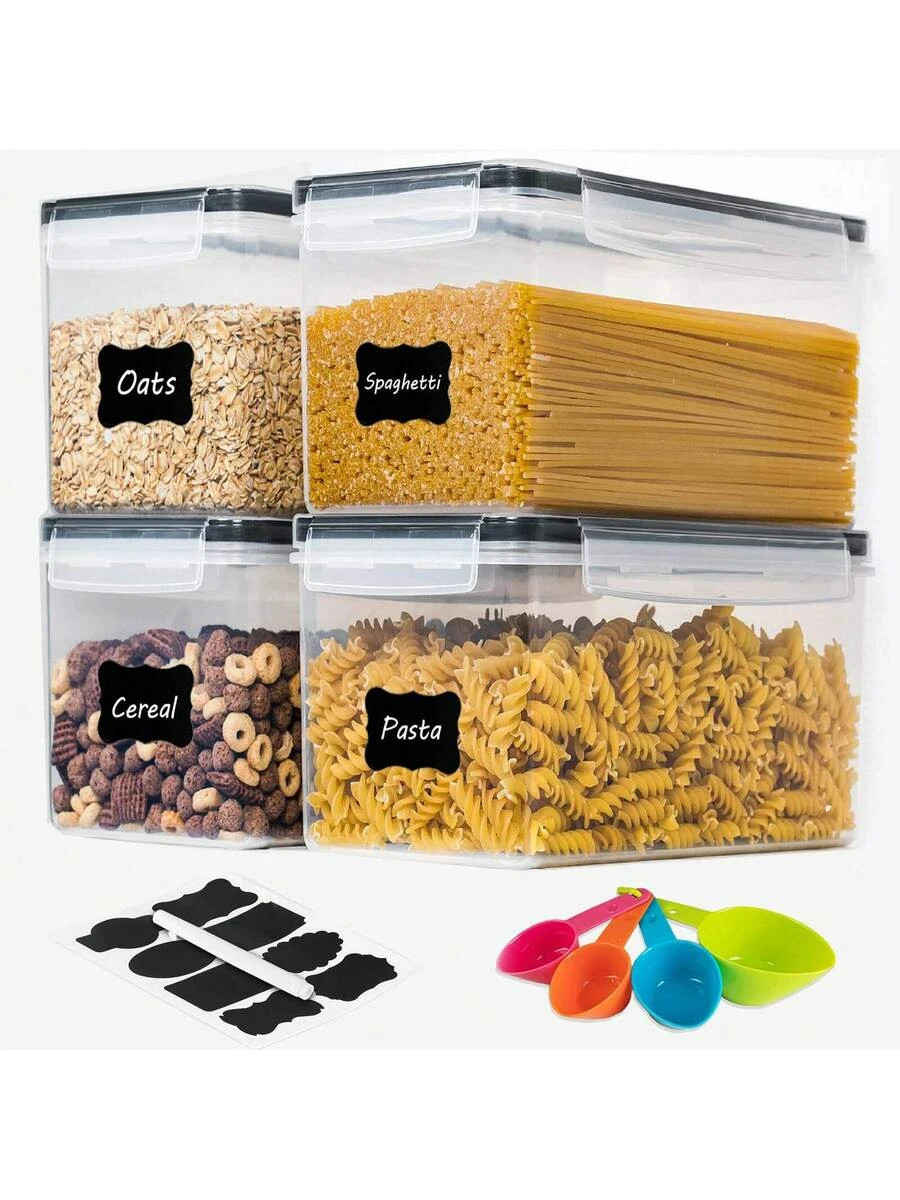 NEW 4PCS X 3.5L Airtight Food Storage Containers With Lids, Plastic Spaghetti