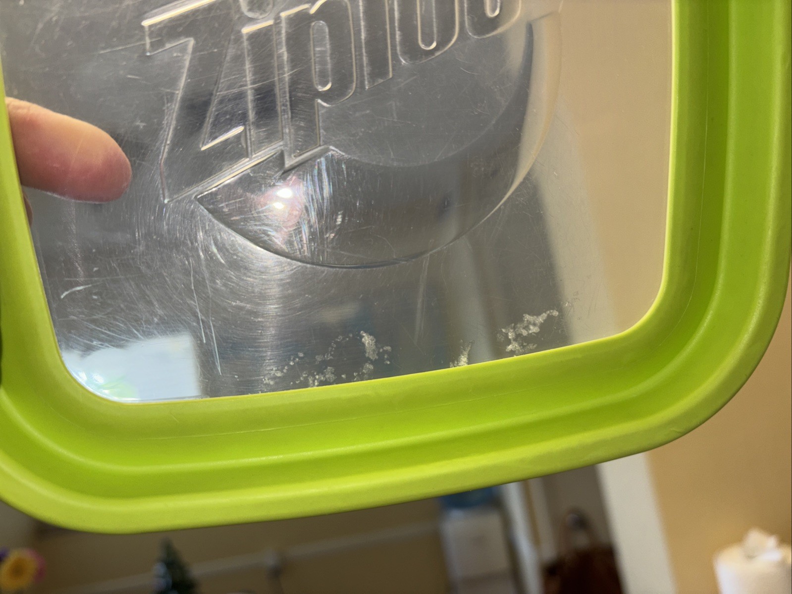 Ziploc VersaGlass Food Storage Container Square 64 oz Green Lid Italy