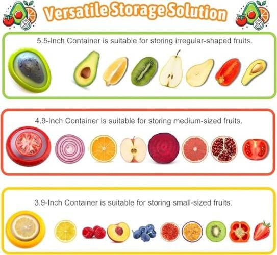 Avocado Saver and Onion Storage 4 Set – Reusable refrigerator avocado storage