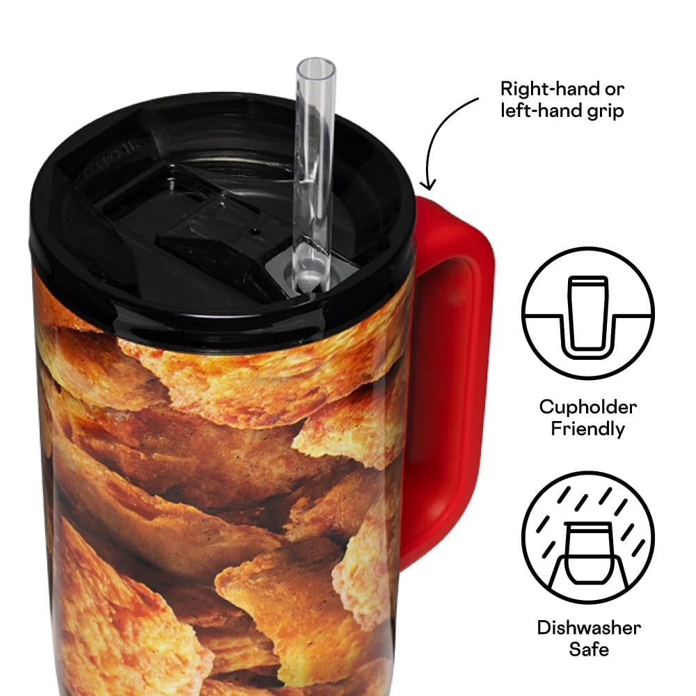 Corkcicle KFC x Cruiser 22oz Insulated Tumbler with Handle Straw BPA-Free Leakpr