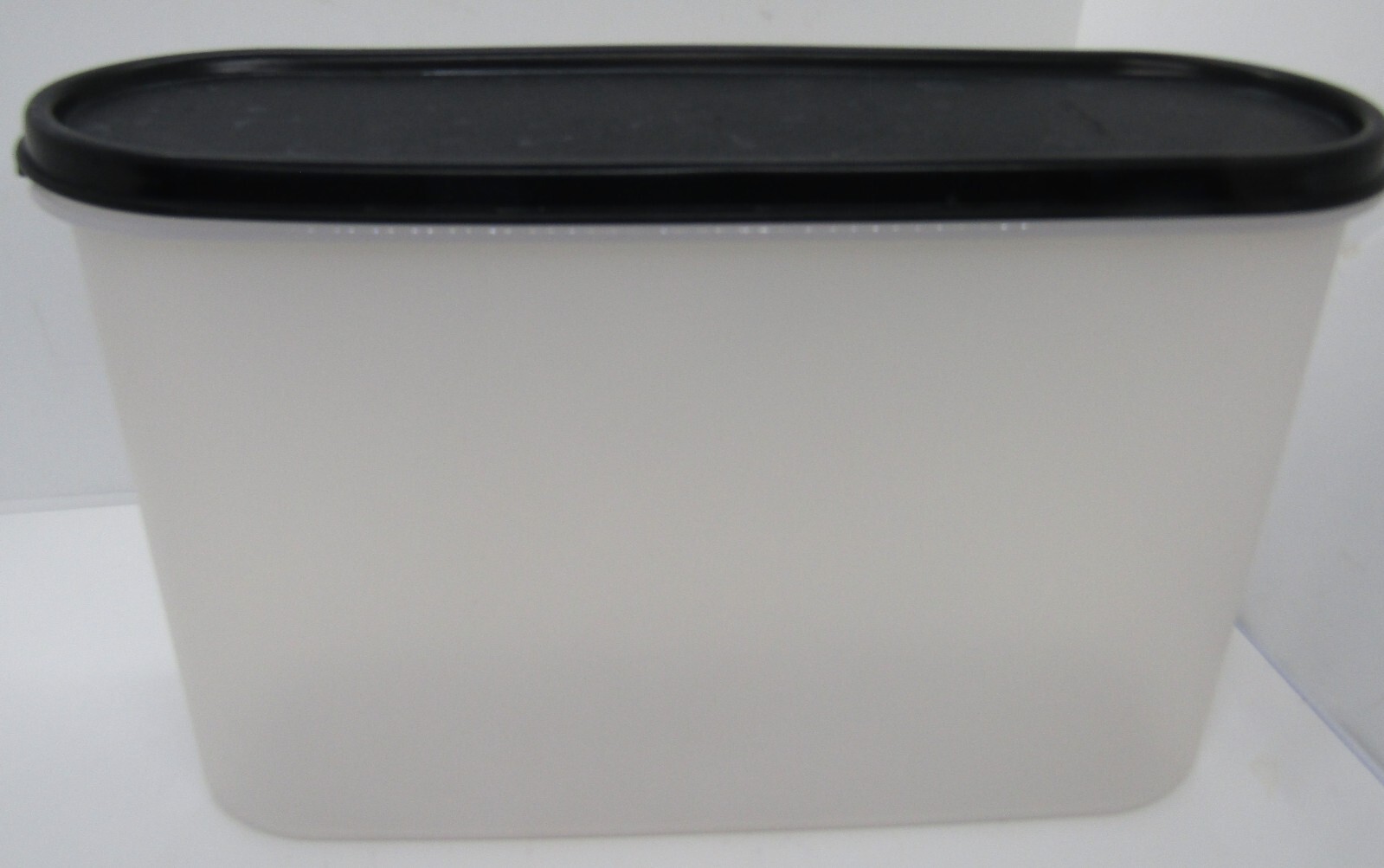 Vintage Tupperware Black Lidded Modular Storage Container, 2401B-1.