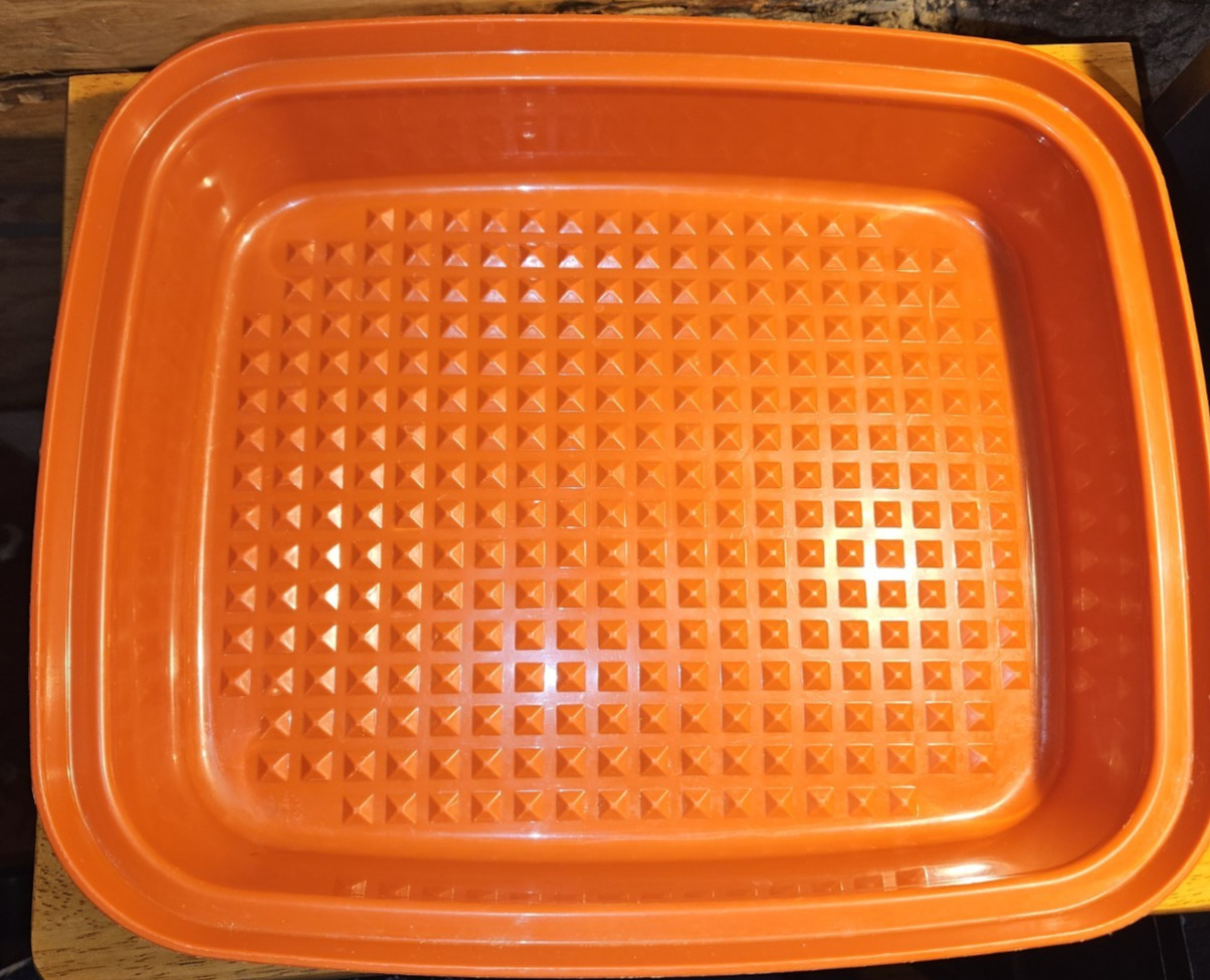 Tupperware Season/Serve Marinade Container Bottom Only 1294-1 Paprika Red