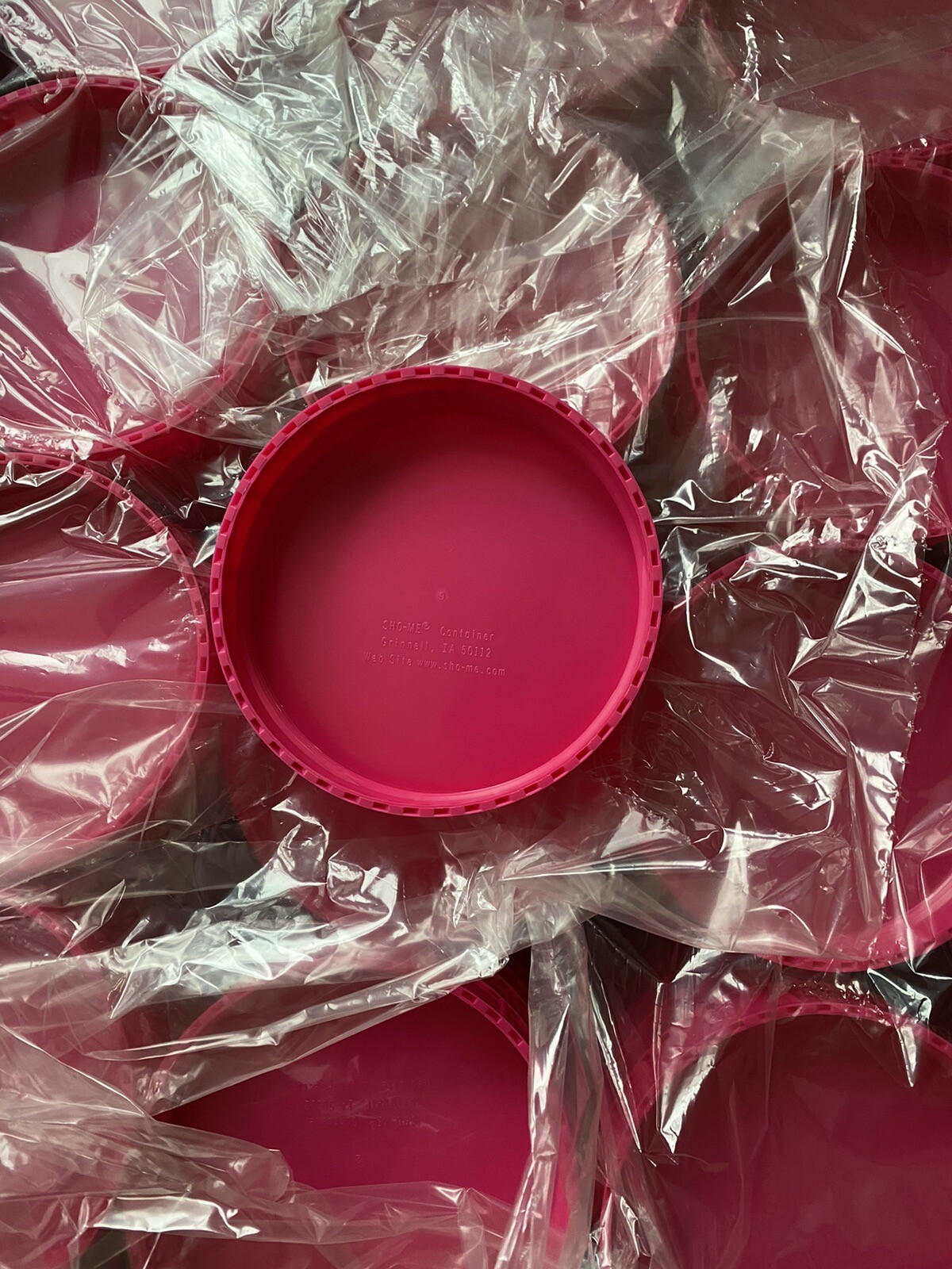 LOT 256pcs 120mm US Plastic Screw thread Lids Storage Caps Covers Jars USA PINK