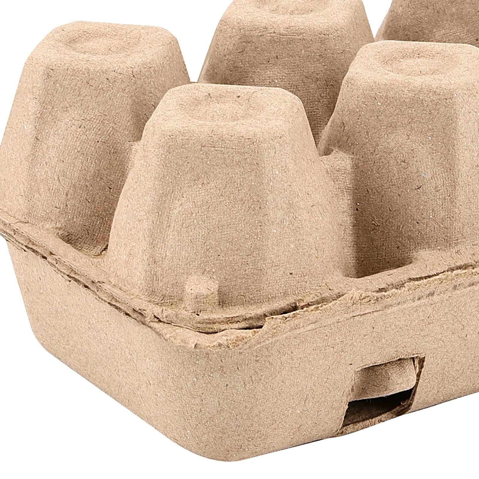 Empty Pulp Fiber 6Count Egg Cartons Tray Holder Storage Container 50 PCS