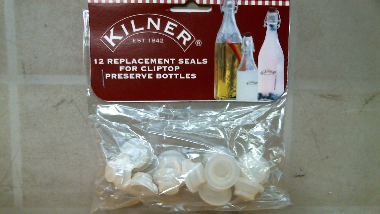 Kilner 25473 Replacement Seals for Cliptop Preserve Bottles, 12ct. FS
