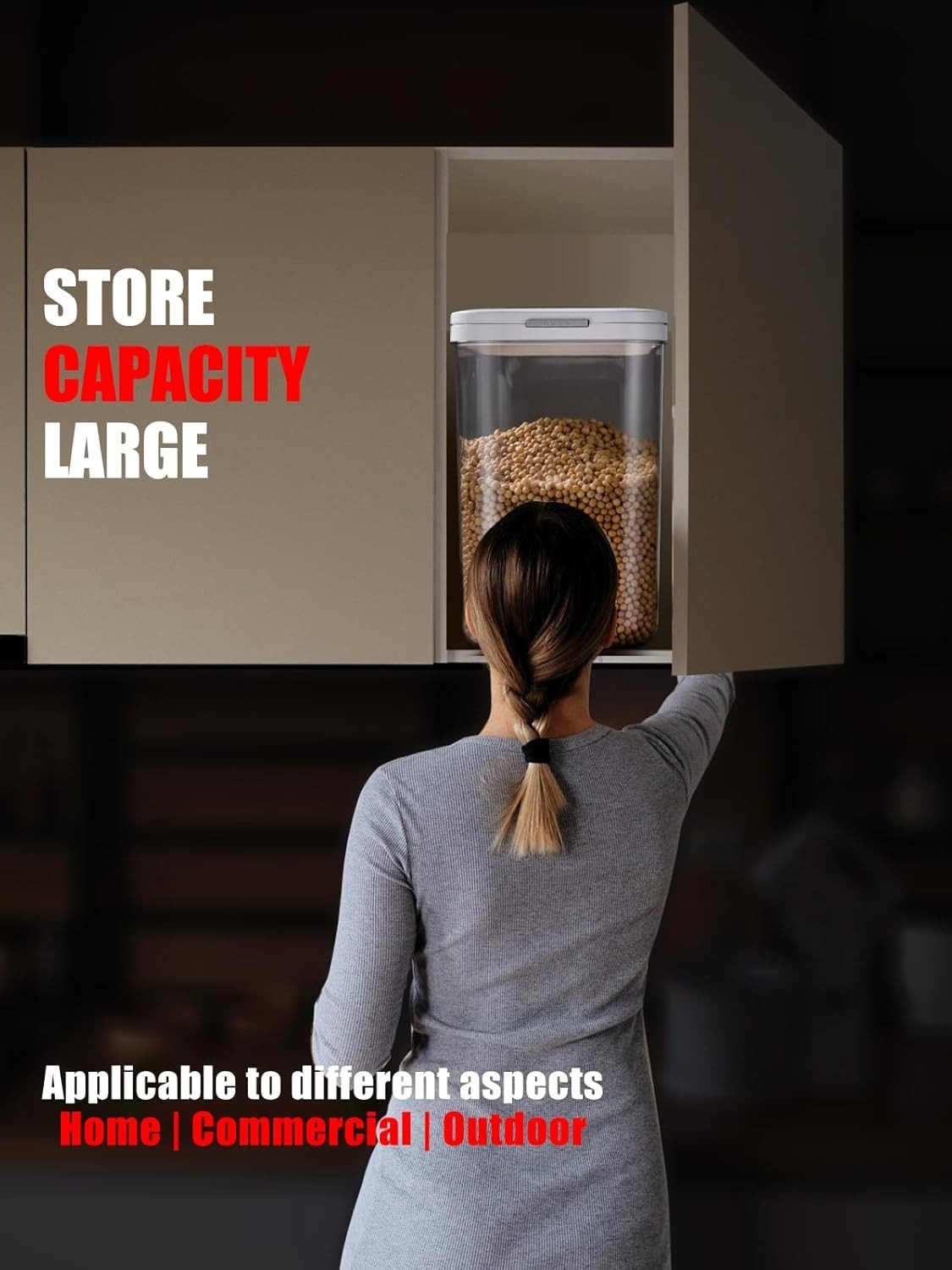 Clear 6L Rice Container with Measuring Cup – Perfect for Flour and Grains