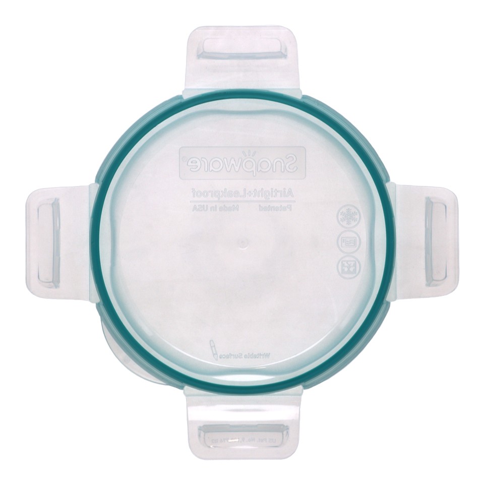 Snapware 7201R-PC Total Solutions Lid W/ Teal Gasket (4-Pack) – Made in USA