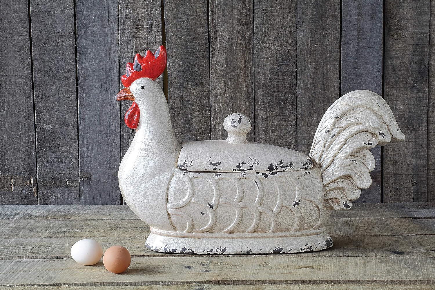 Rooster Container with Lid