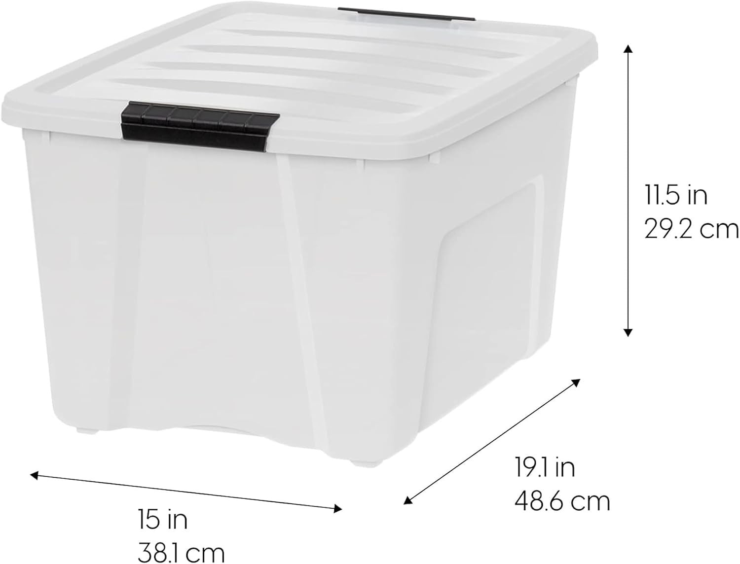 40 Qt Stackable Plastic Storage Bins W/ Lids 6 Pack BPA-Free Made in USA