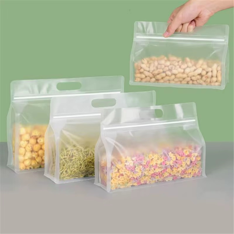 Reusable Silicone Food Storage Bags Leakproof Stand Up Zip Seal US