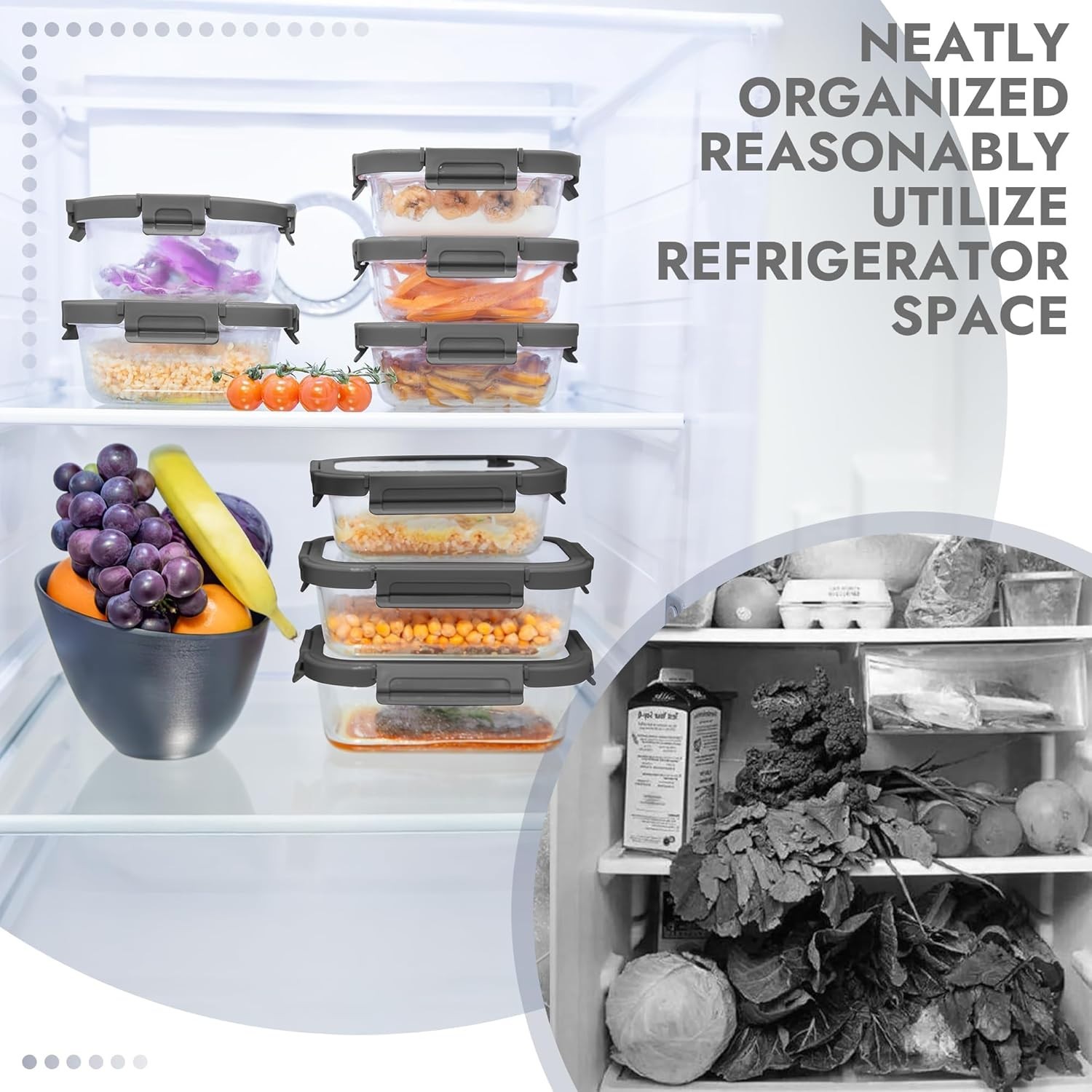 10-Pack Airtight Glass Food Storage Containers – Oven & Microwave Safe, BPA-Free