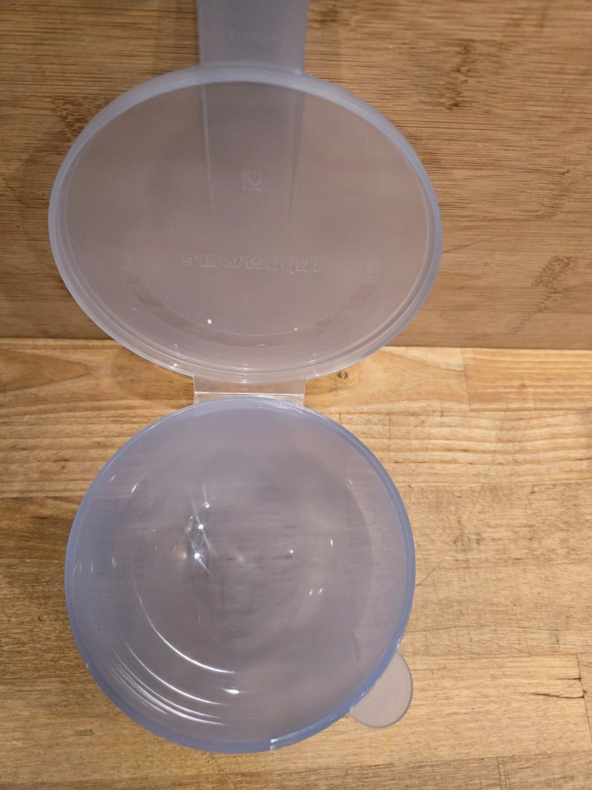 TUPPERWARE Forget-Me-Not Onion Tomato Keeper Fridge Leftover Blue