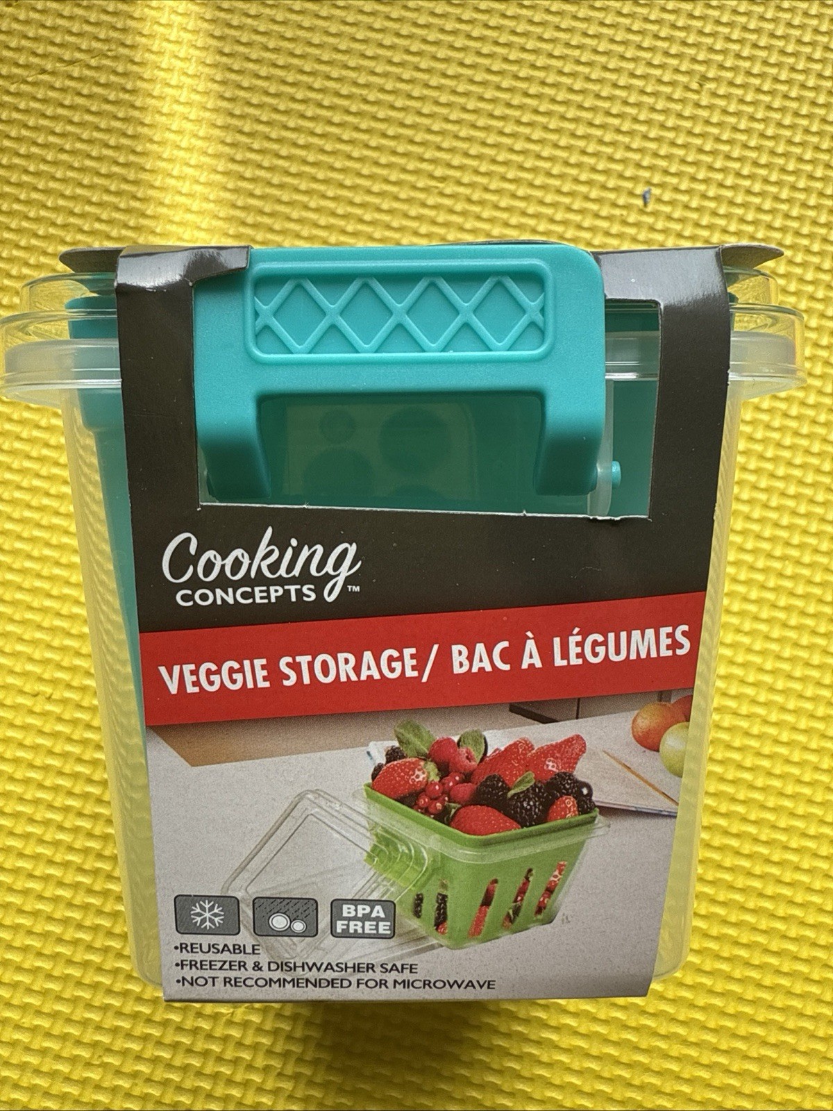 Veggie Storage Container Bin – BPA Free, Freezer & Dishwasher Safe, Reusable
