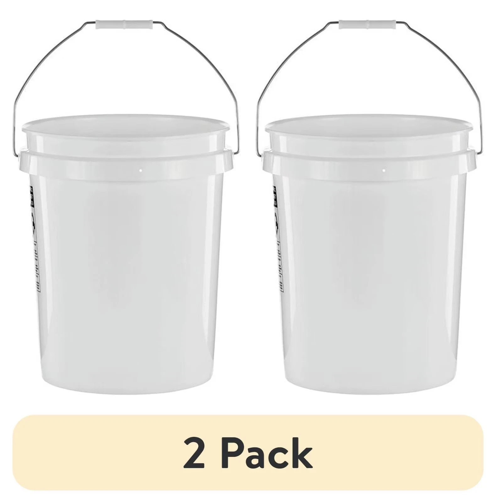 2 pack United Solutions 5 Gallon Round Utility Bucket, Comfort Handle, 1 Each
