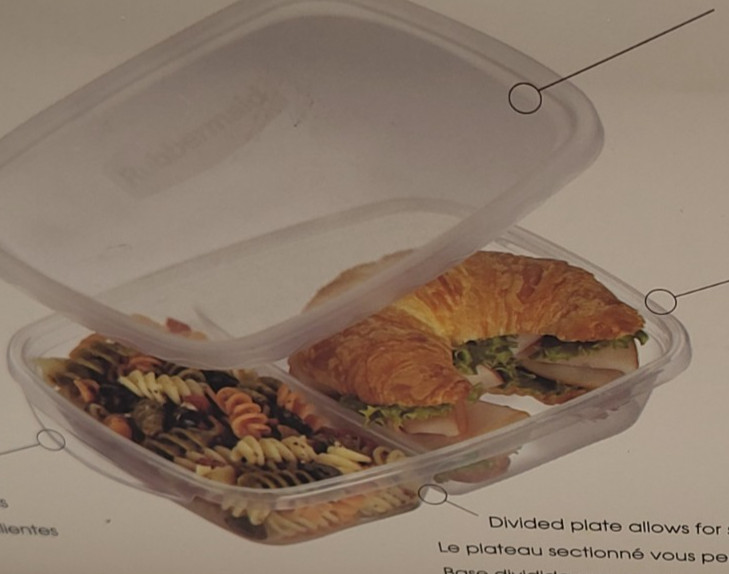 Rubbermaid Take Alongs Divided Containers Set of 4 with Lids 2004 NOS