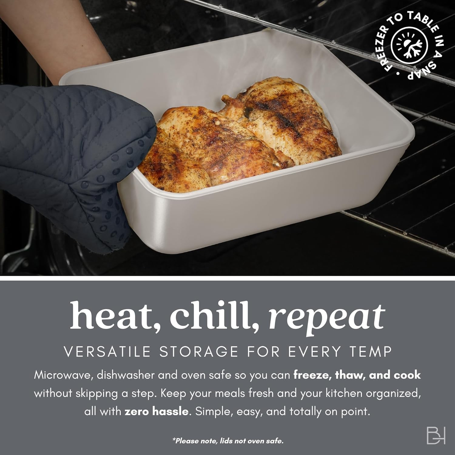10 Piece Non Toxic Ceramic Coated Glass Food Storage