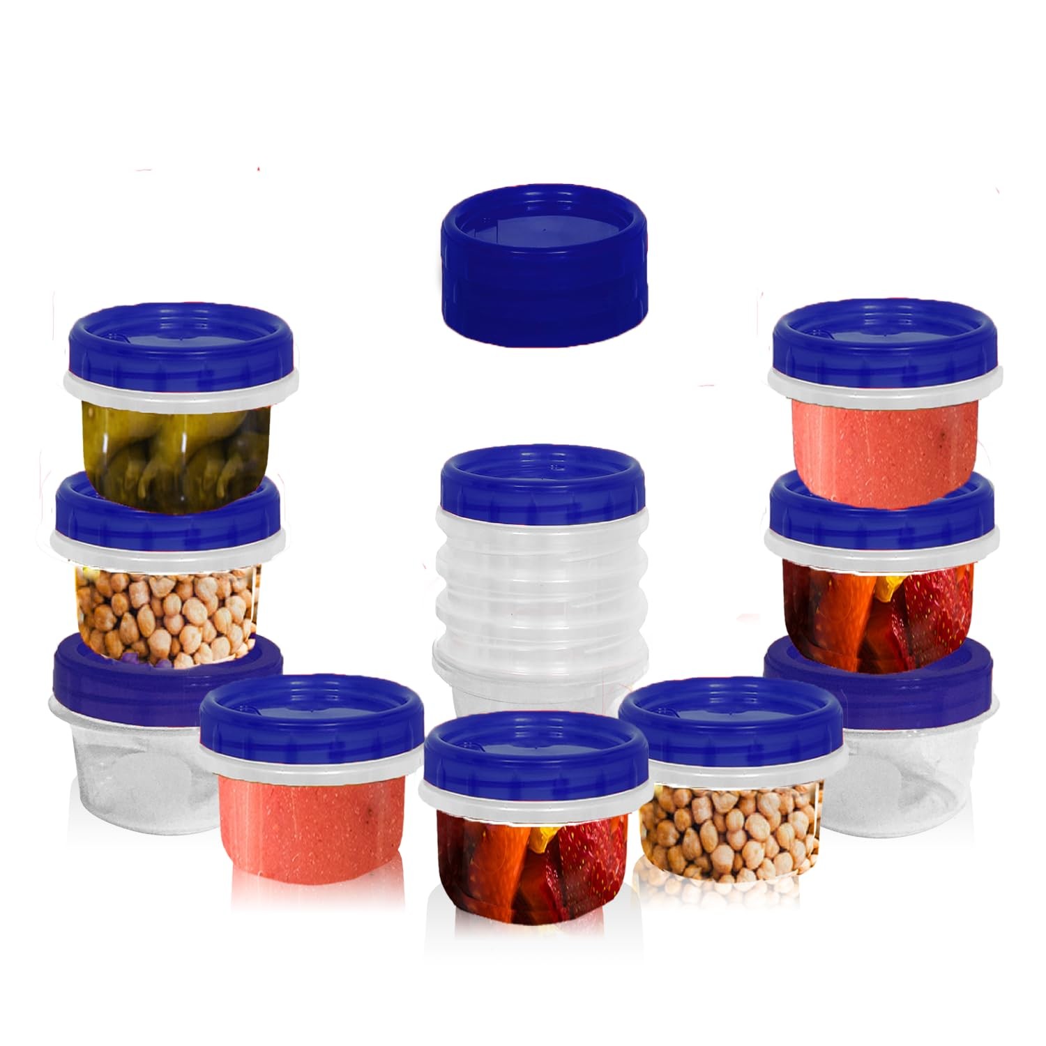 12 Pack Small Twist Top Food Storage Deli Containers Leak-Proof Airtight Stor…