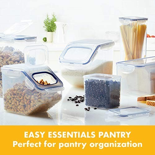 Airtight Food Storage Container 7.6 Cup 4 Piece Rectangular Clear Plastic