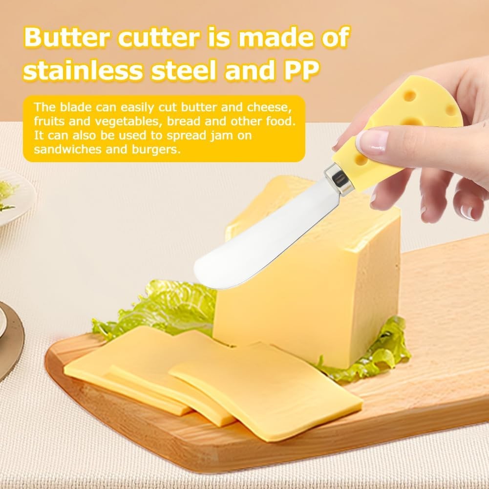 Sliced Cheese Storage Container, Plastic Cheese Slice Keeper for Fridge with But