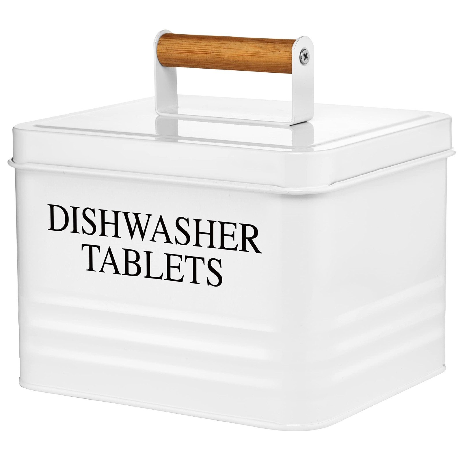 Modern Farmhouse Metal Dishwasher Pods Container Holder with Lid for Kitchen …