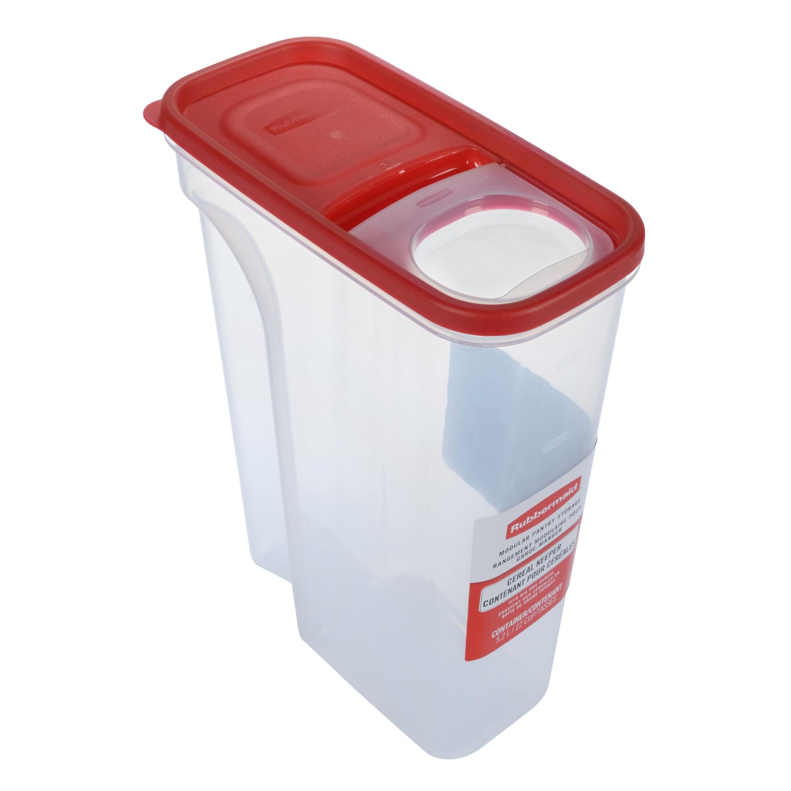 Rubbermaid Modular Cereal Keeper, Large 22-Cup, Red
