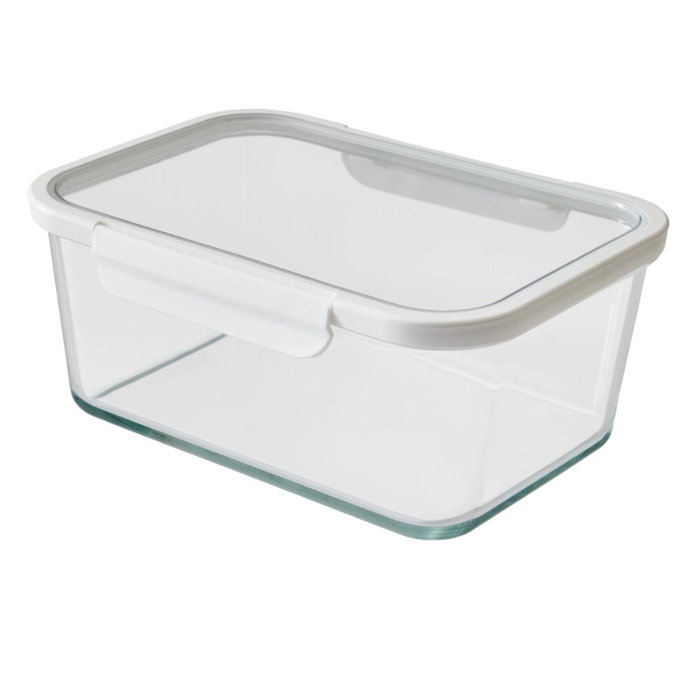 (2 pack) 14Cup Glass Food Storage Container with Tritan Lid. Set of 1, 2 Pieces
