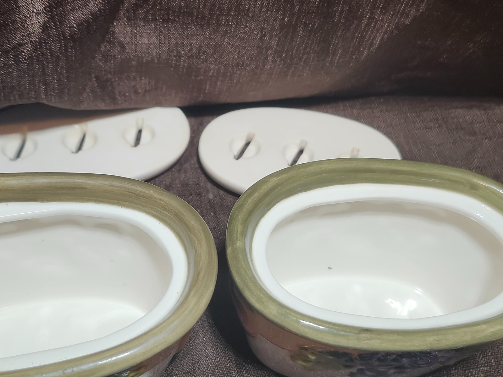 Vintage Ceramic Home Interior Sonoma Villa Set of 2 Jelly butter jam fruit jar