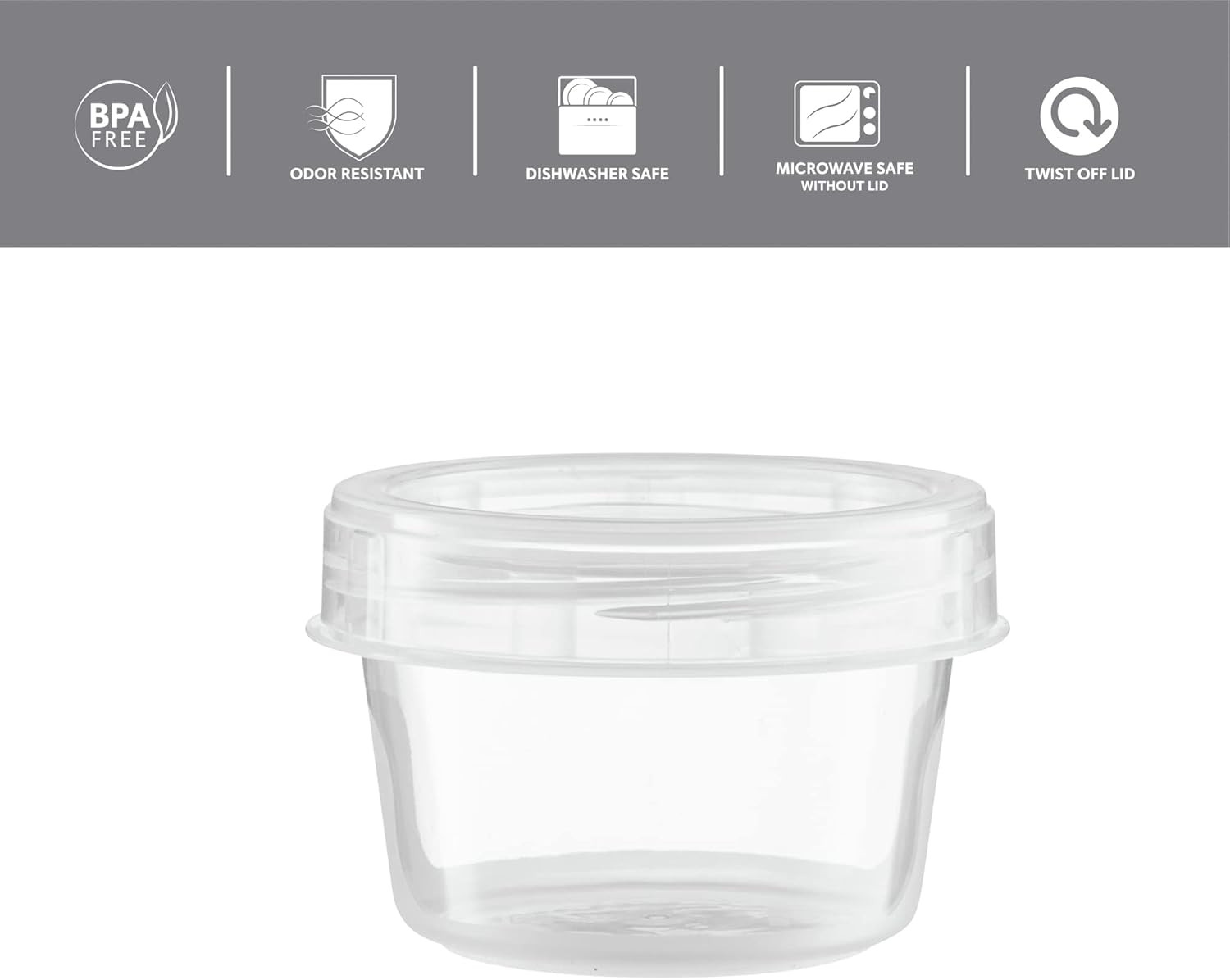 (4 Ounce 10 Pack) Clear Twist Cap Containers Clear with Screw on Lids Twist Top